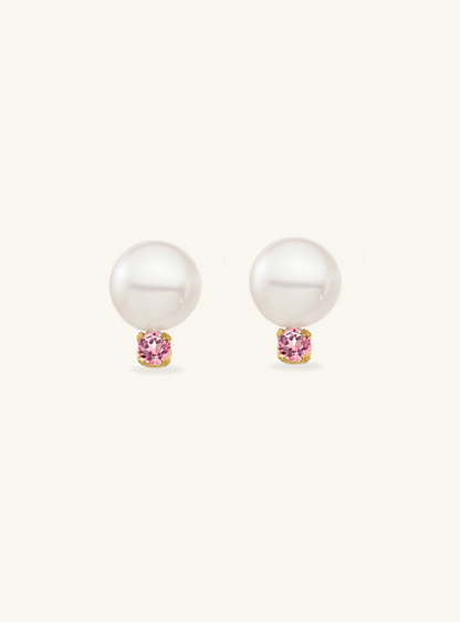 Pearl & Birthstone Earrings