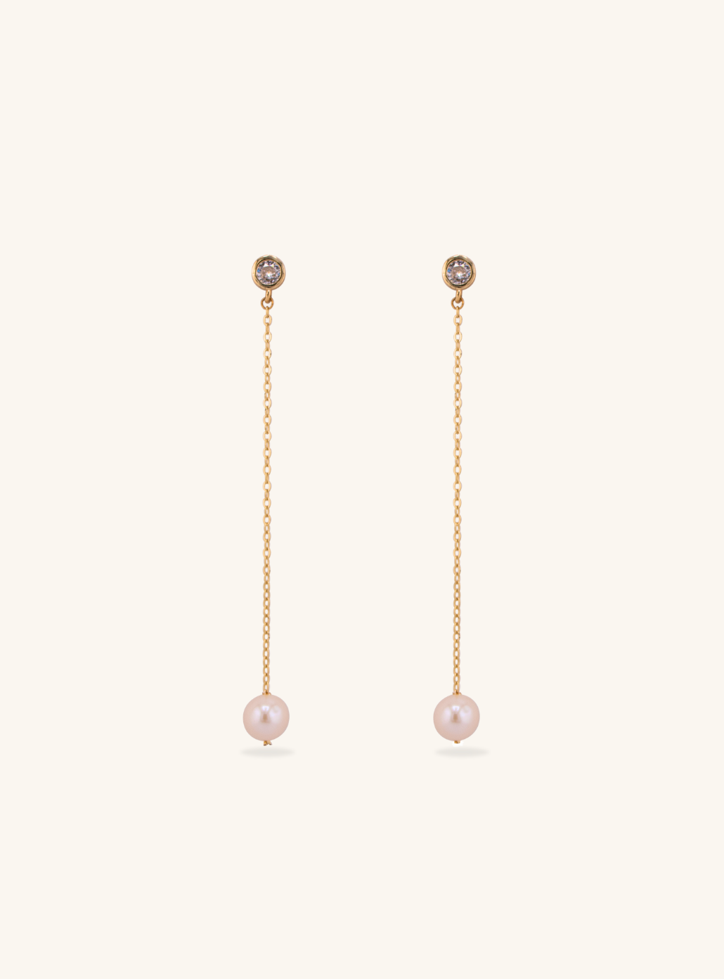 Pearl Long Drop Earrings