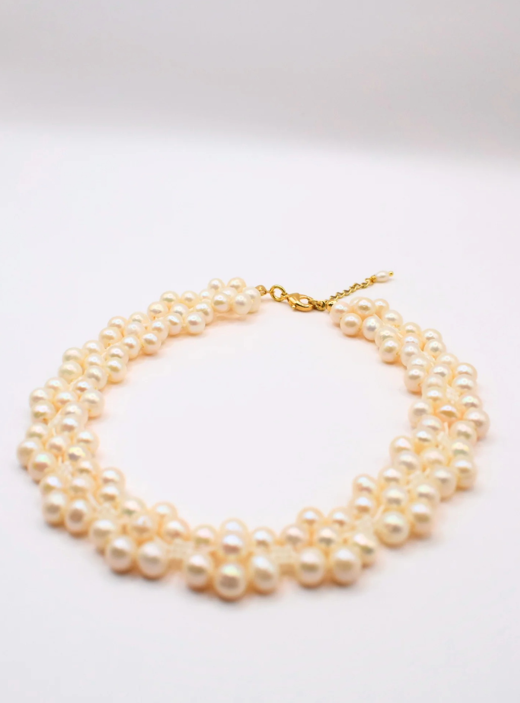 Handcrafted Pearl Floral Necklace