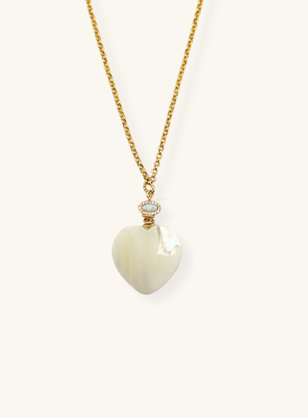 Pearl Heart Charm