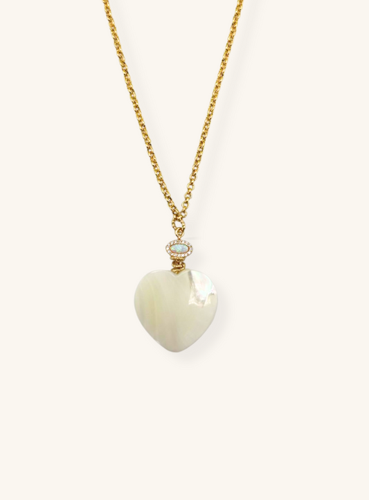 Pearl Heart Charm