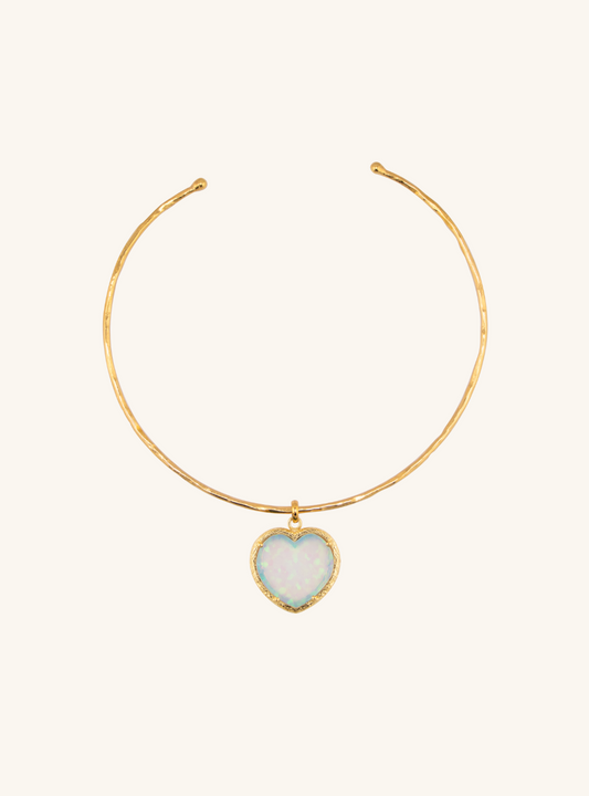 Opal Heart Necklace