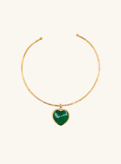 Green Love Stone Necklace