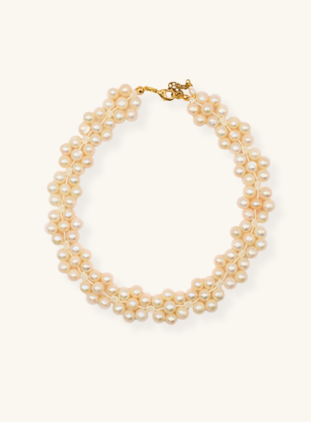 Handcrafted Pearl Floral Necklace