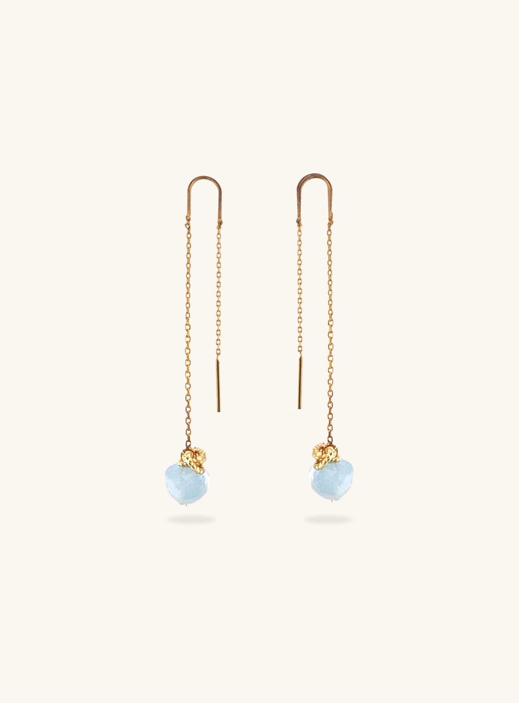 Drop Aquamarine Earrings