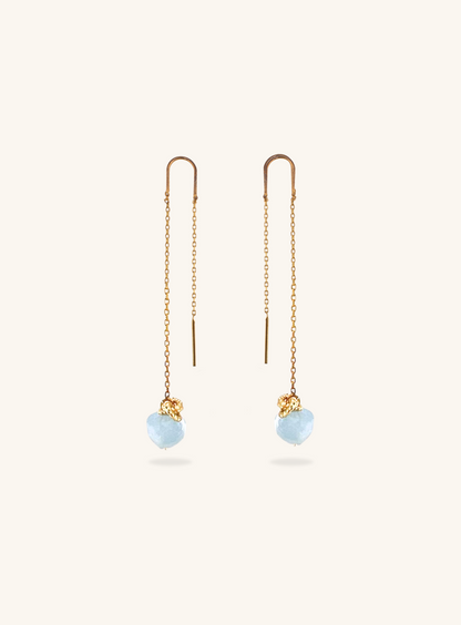 Drop Aquamarine Earrings