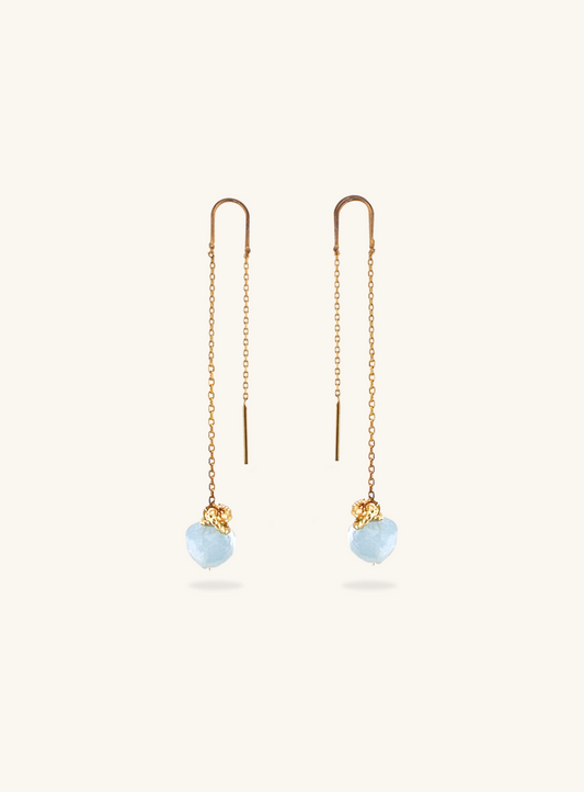 Drop Aquamarine Earrings