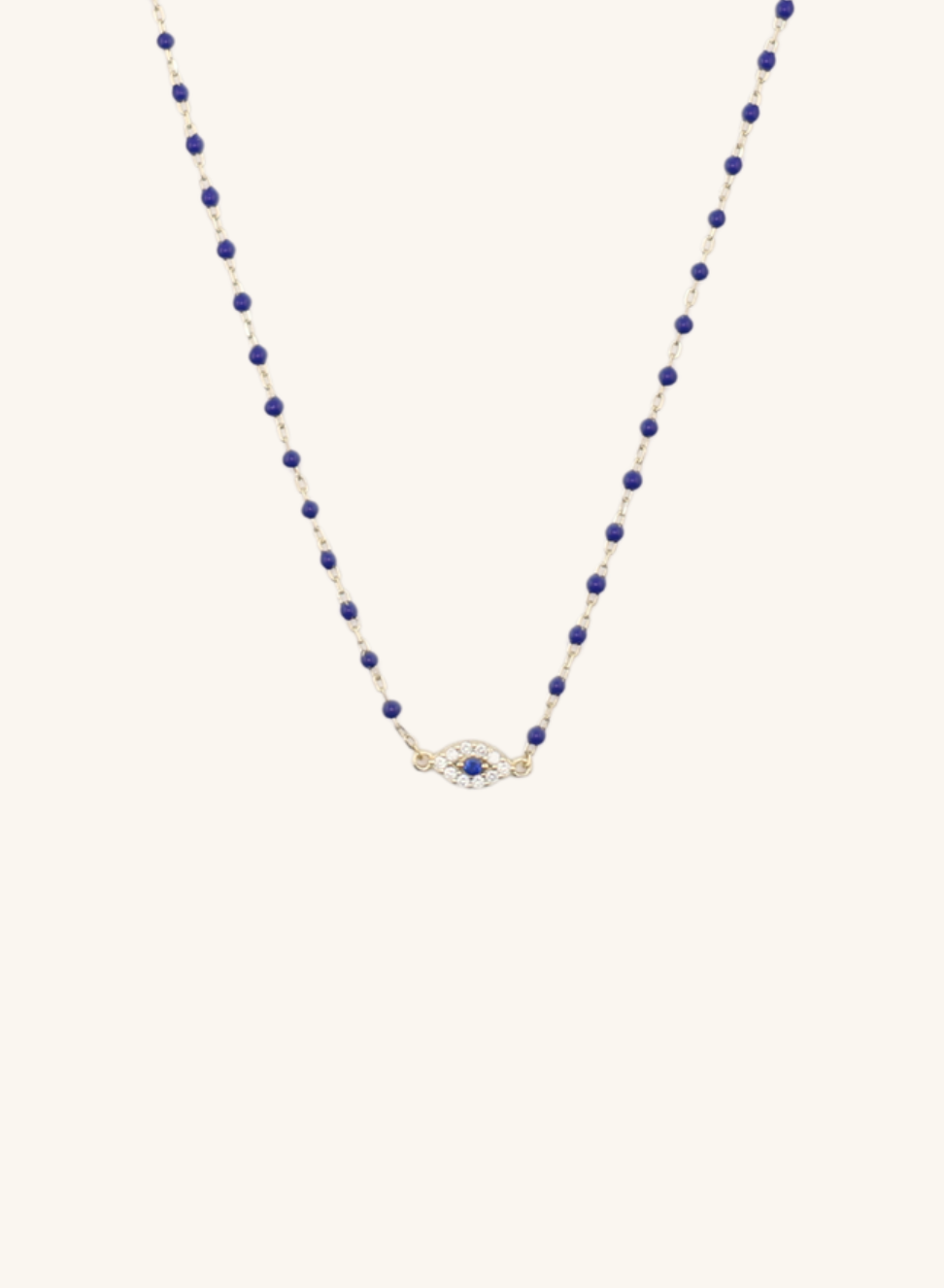 Mini Sparkles  eye enamel Neckace