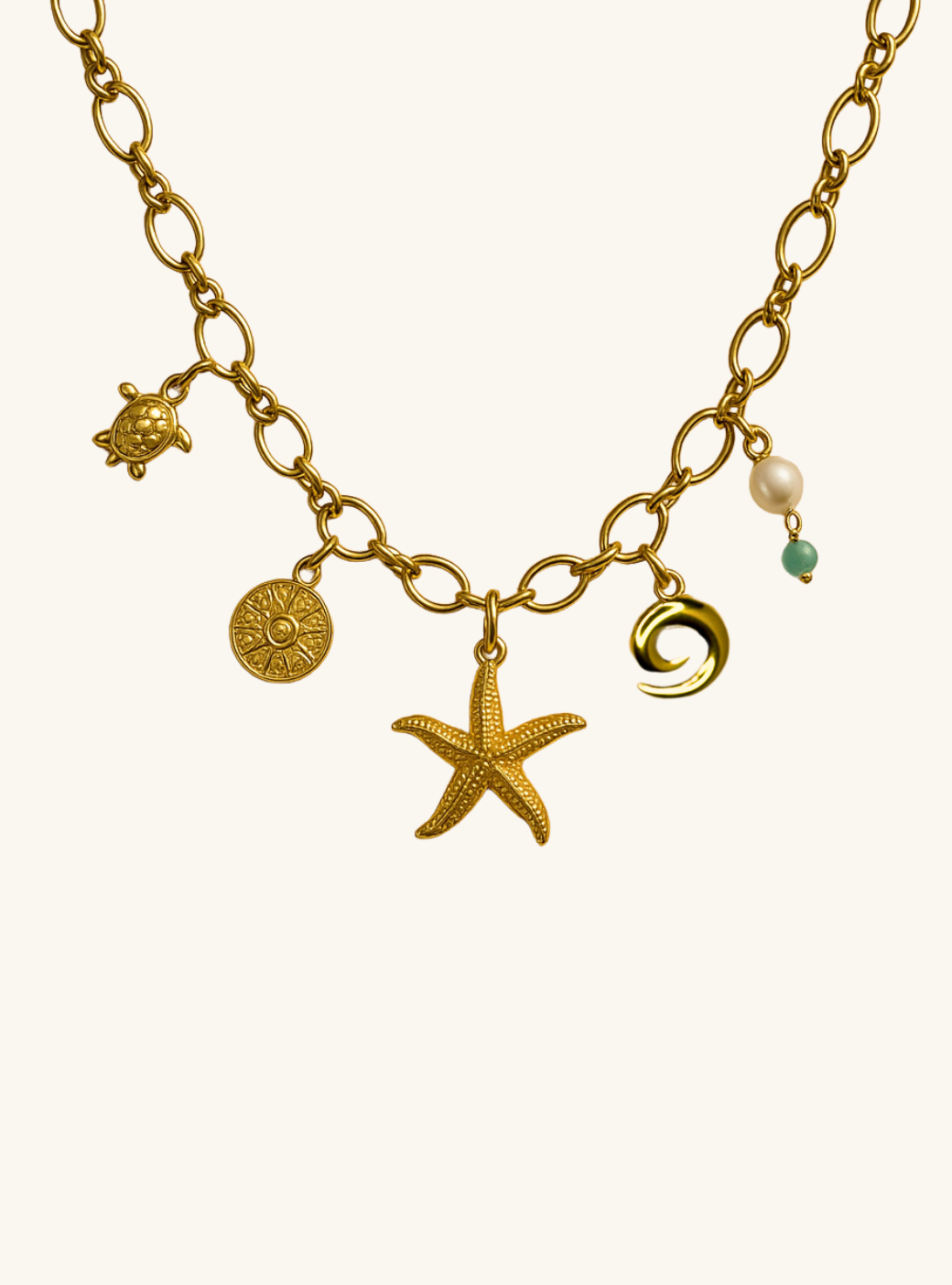 Golden Coast Charm Necklace