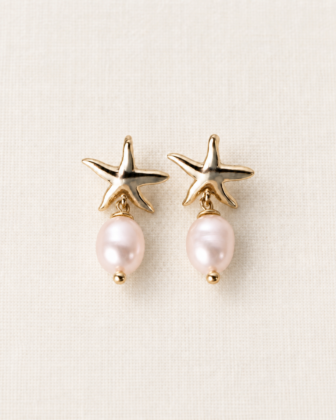 Gold Starfish Earrings